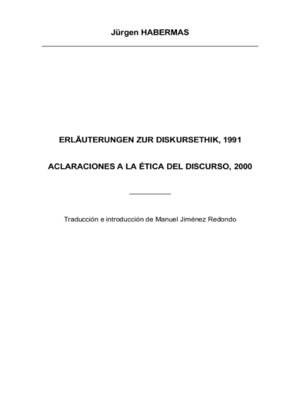 cover image of Aclaraciones a la Ética del Discurso, 2000